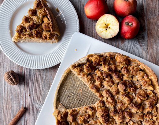 Apfel Tarte mit Honig Zimt Streusel